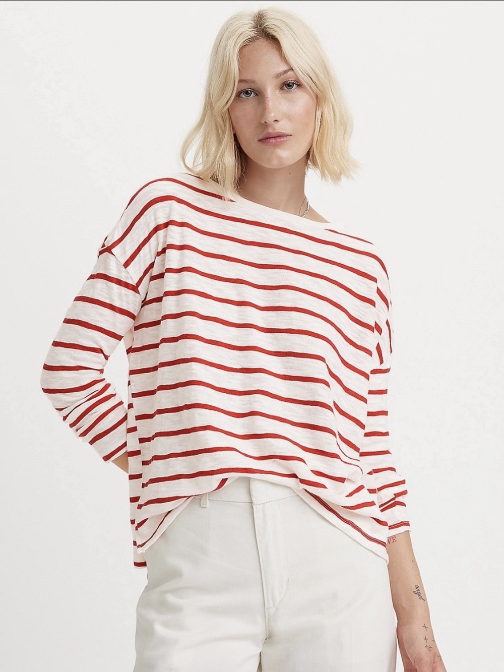NWOT Levi’s Margot top - red stripe